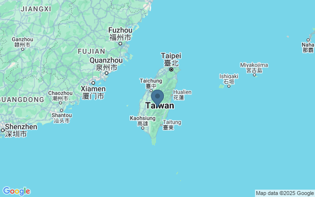Kaart met locatie Yushan National Park